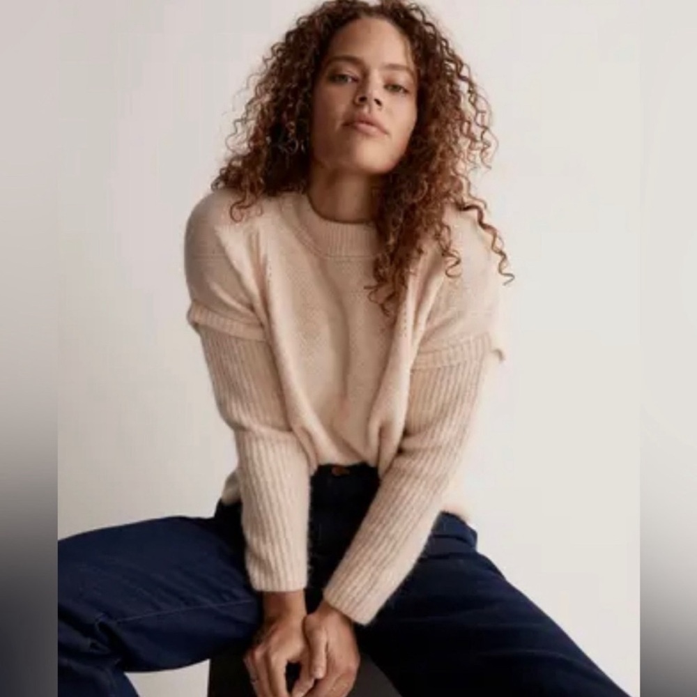 NWOT MADEWELL Cable Havener Pullover Sweater LARGE